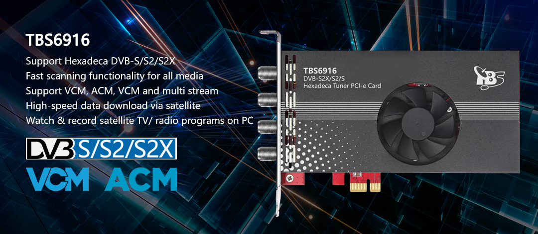 TBS6916 DVB-S2X/S2/S Hexadeca Tuner Card