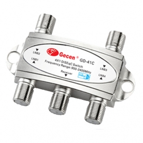 Gecen GD-41C 4 x 1 Satellite DiSEqC Switch for FTA DVB-S2 receivers