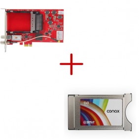 TBS6910 DVB-S2 Dual Tuner Dual CI PCIe Card+SMIT Conax CAM CI Module