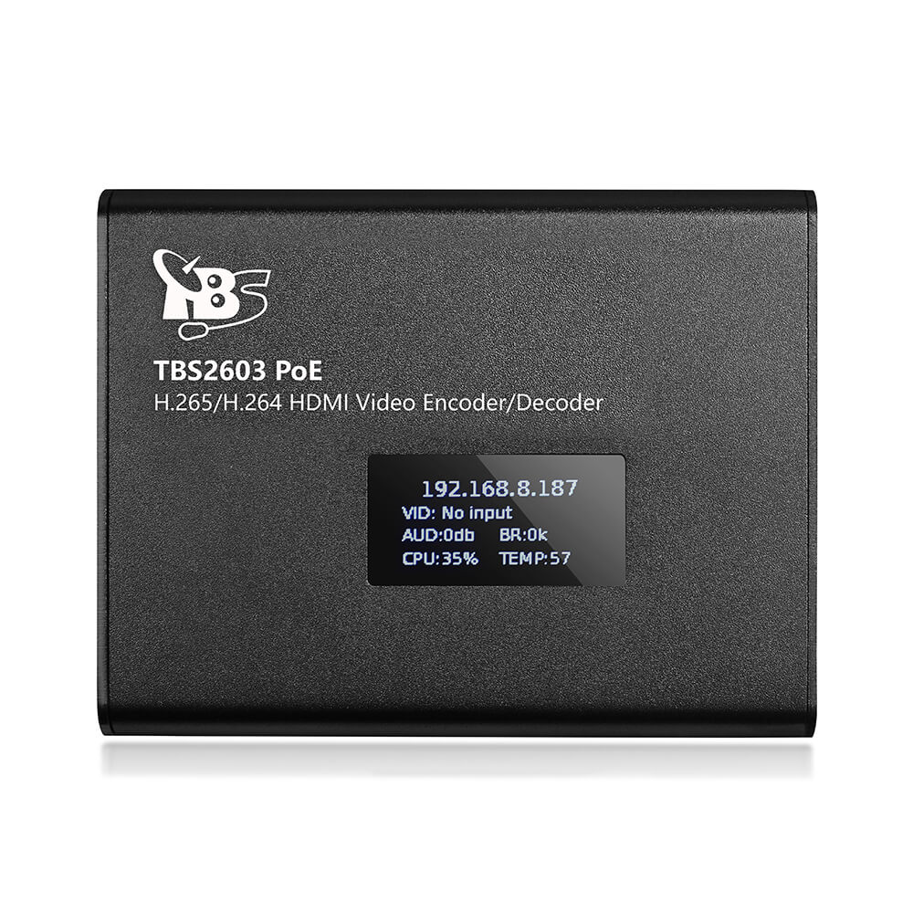 TBS2603 PoE NDI®|HX Supported H.265/H.264 Video Encoder / Decoder