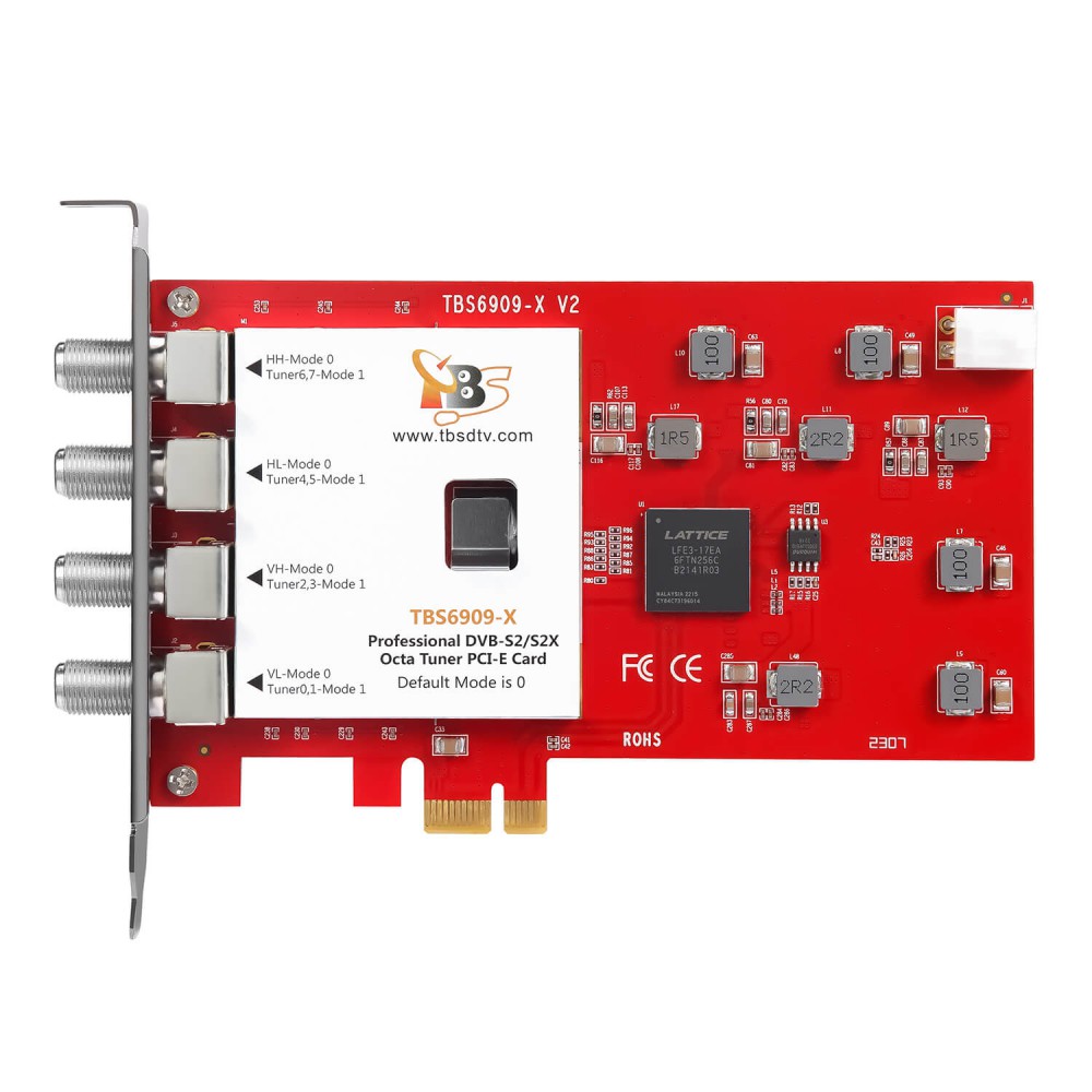 TBS6909-X V2 + Kylone   DVB-S2X/S2/S Octa Tuner PCIe Card